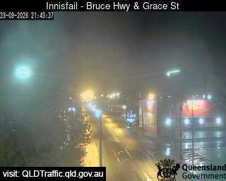 Traffic Cam Innisfail - Bruce Highway & Grace Street - SouthEast